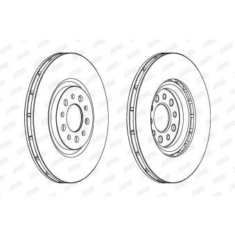 Jeu de 2 disques de frein avant JURID OEM 51760622