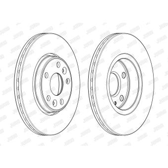 Jeu de 2 disques de frein avant JURID OEM 7701208848
