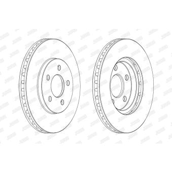 Jeu de 2 disques de frein avant JURID OEM 4683259