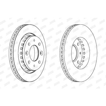 Jeu de 2 disques de frein avant JURID 563087JC