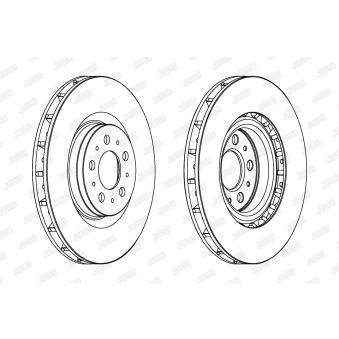 Jeu de 2 disques de frein avant JURID OEM 8672112