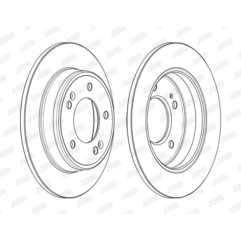Jeu de 2 disques de frein arrière JURID 563110JC - Visuel 1
