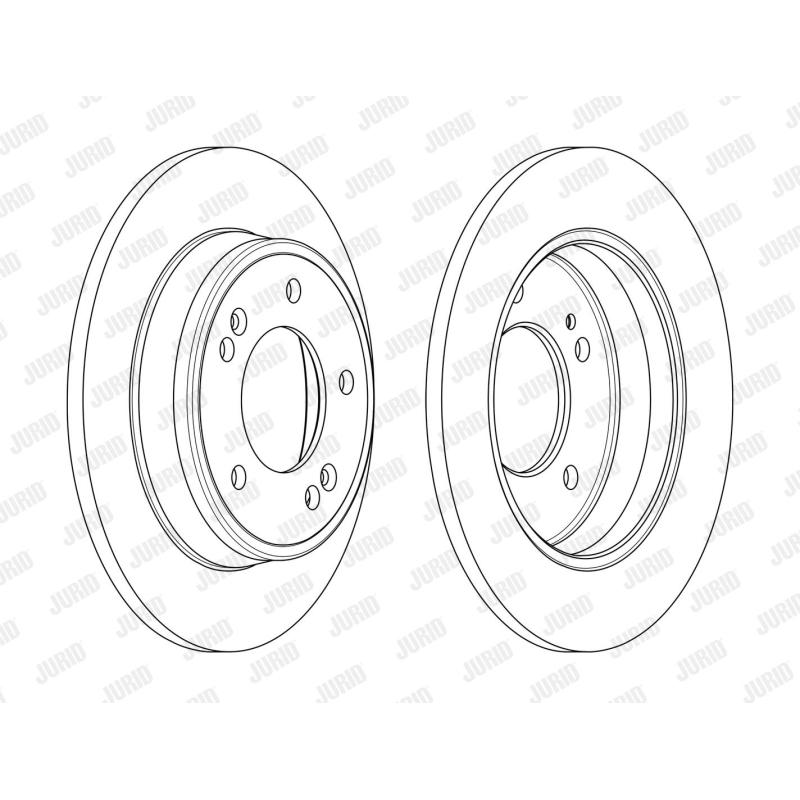 Jeu de 2 disques de frein arrière JURID 563110JC - Visuel 2