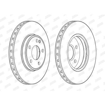Jeu de 2 disques de frein avant JURID OEM 246421011207