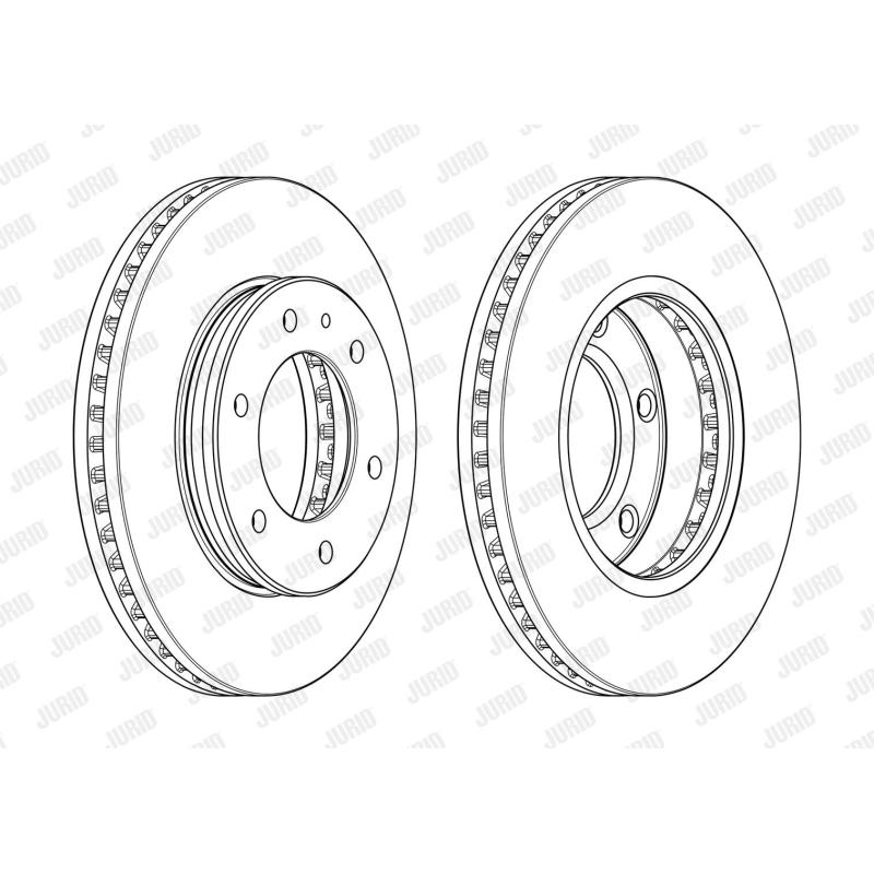 Jeu de 2 disques de frein avant JURID 563116JC-1 - Visuel 1