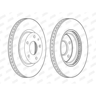 Jeu de 2 disques de frein avant JURID 563119JC pour MAZDA CX-3 1.8 D - 116cv