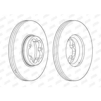 Jeu de 2 disques de frein avant JURID OEM BK311125AB