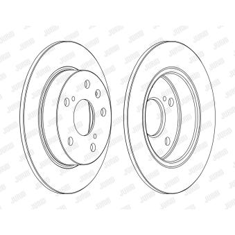 Jeu de 2 disques de frein arrière JURID [563141JC]