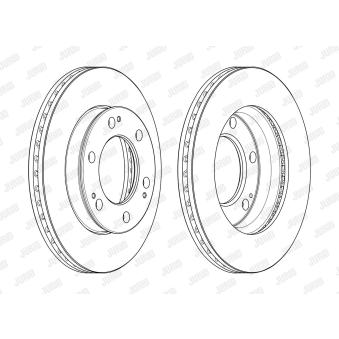 Jeu de 2 disques de frein avant JURID OEM 4144108130 Jeu de 2 disques de frein avant JURID OEM 4144108130