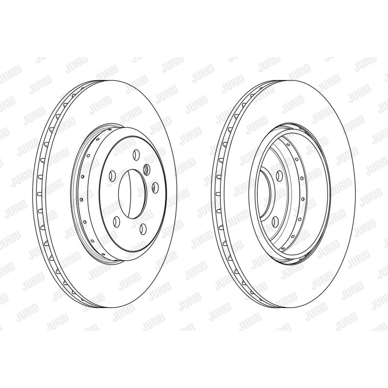 Jeu de 2 disques de frein arrière JURID 563149JVC-1 - Visuel 1