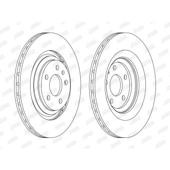 Jeu de 2 disques de frein arrière JURID OEM 4F0615601B Jeu de 2 disques de frein arrière JURID OEM 4F0615601B