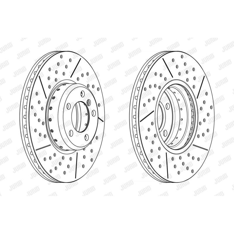 Jeu de 2 disques de frein avant JURID 563199JVC-1 - Visuel 2