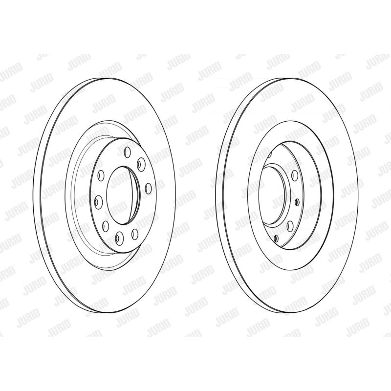 Jeu de 2 disques de frein arrière JURID 563218JC - Visuel 1
