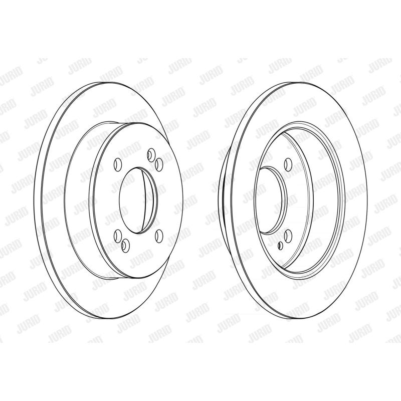 Jeu de 2 disques de frein arrière JURID 563219JC - Visuel 1