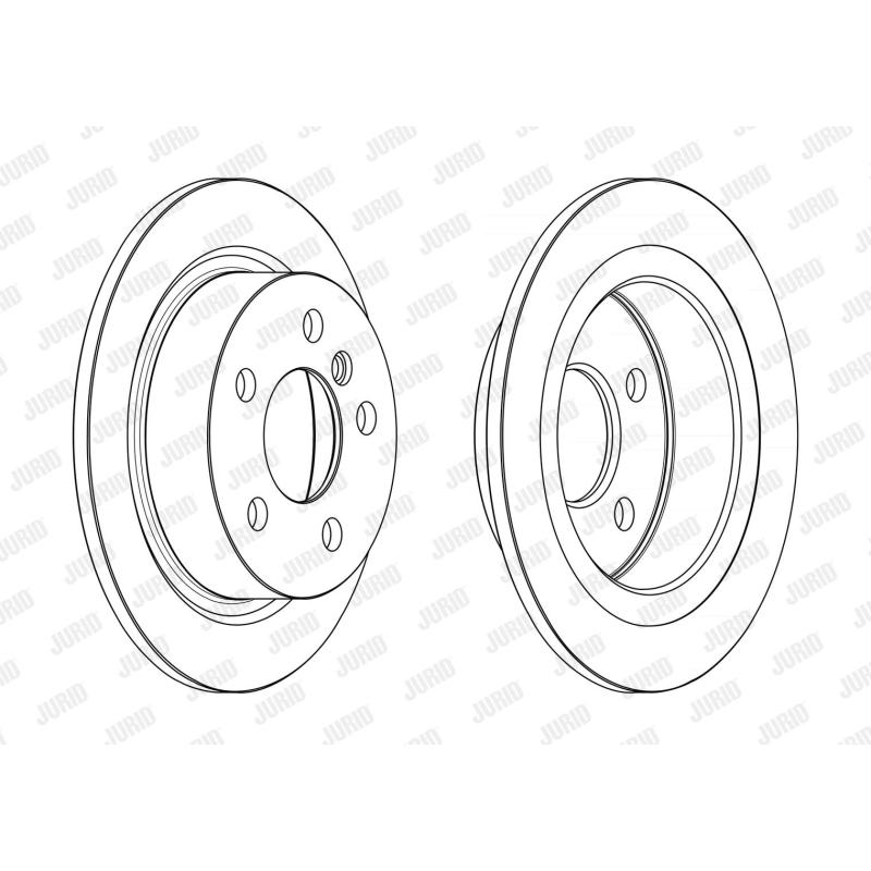 Jeu de 2 disques de frein arrière JURID 563220JC - Visuel 1