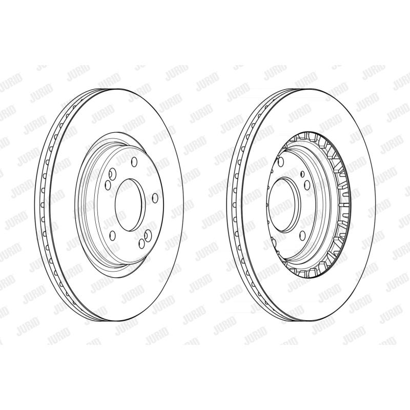 Jeu de 2 disques de frein avant JURID 563231JC - Visuel 1