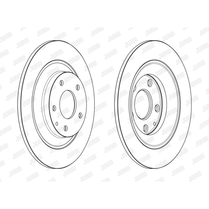 Jeu de 2 disques de frein arrière JURID 563232JC - Visuel 1
