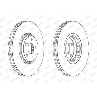 Jeu de 2 disques de frein avant JURID OEM 4351230330