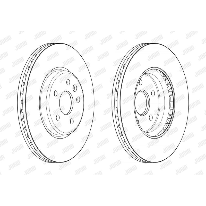 Jeu de 2 disques de frein avant JURID 563246JC - Visuel 1