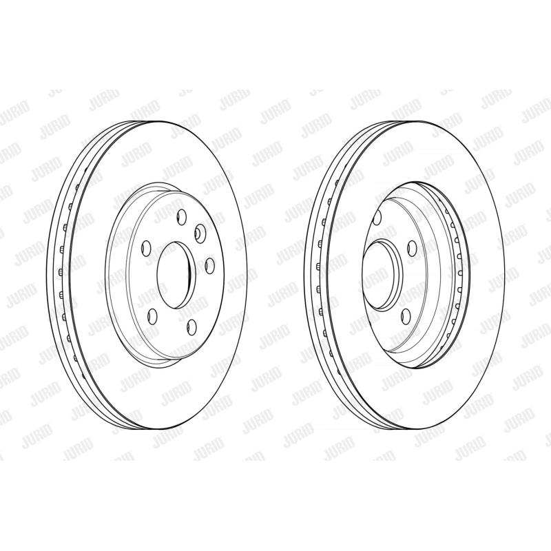 Jeu de 2 disques de frein avant JURID 563247JC - Visuel 1