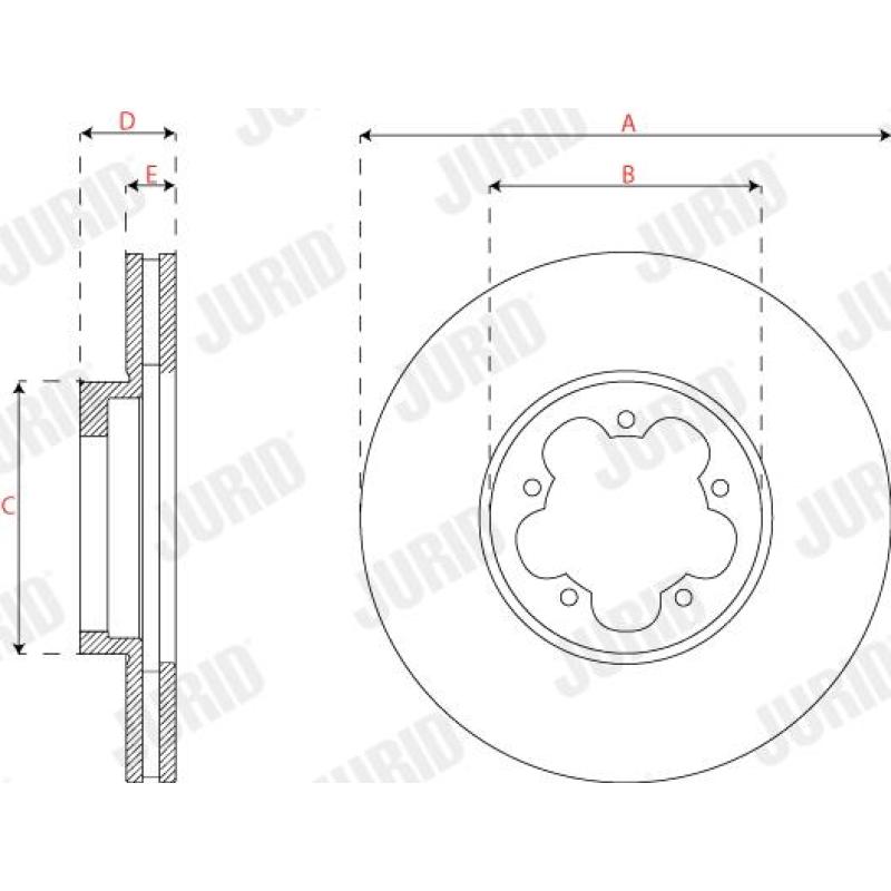 Jeu de 2 disques de frein avant JURID 563306J - Visuel 2