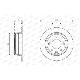 Jeu de 2 disques de frein arrière JURID OEM 584113S000
