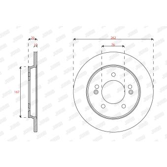 Jeu de 2 disques de frein avant JURID OEM 58411C9500