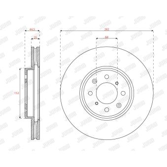 Jeu de 2 disques de frein avant JURID OEM SDB000440