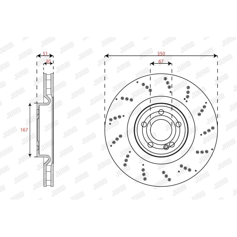 Disque de frein avant gauche JURID 563670JC-1 - Visuel 1