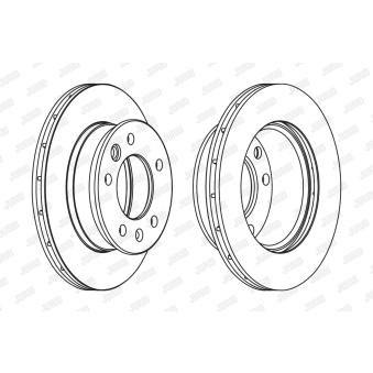 Jeu de 2 disques de frein avant JURID OEM 9024210312