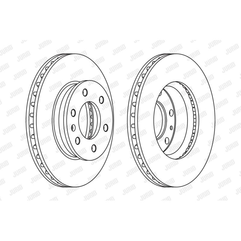 Jeu de 2 disques de frein avant JURID 569136J - Visuel 1