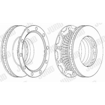 Jeu de 2 disques de frein arrière JURID 569145J