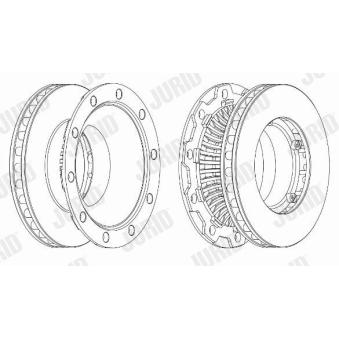 Jeu de 2 disques de frein arrière JURID 569146J