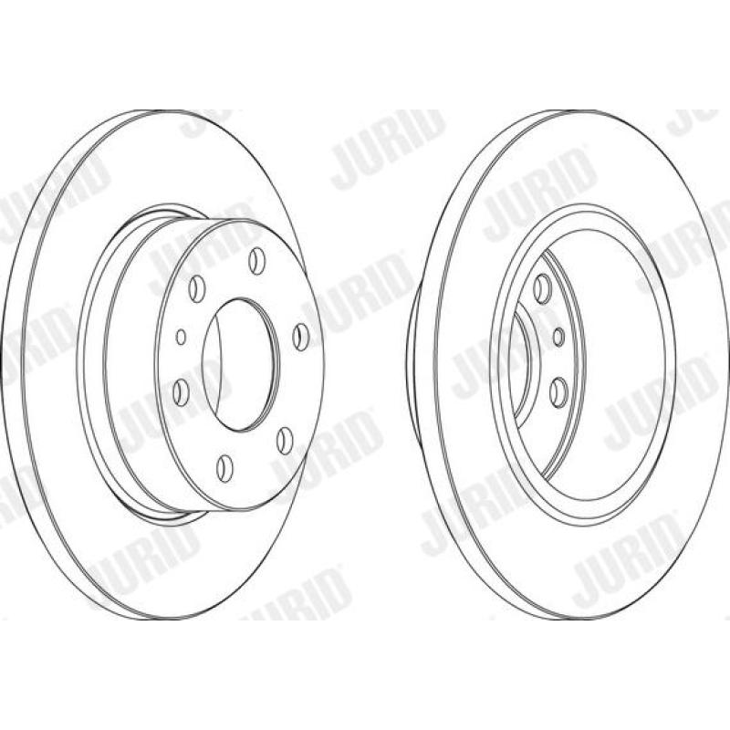 Jeu de 2 disques de frein arrière JURID 569162J - Visuel 1