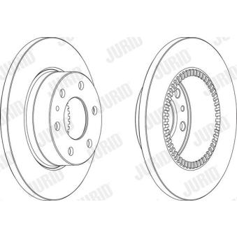 Jeu de 2 disques de frein arrière JURID OEM 2996027