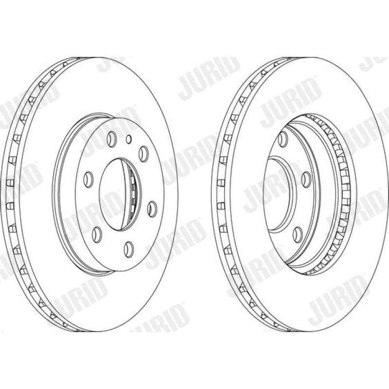 Jeu de 2 disques de frein avant JURID 569165J - Visuel 1