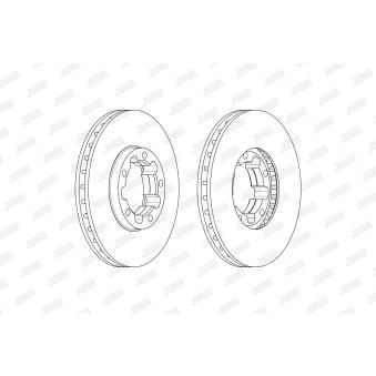 Jeu de 2 disques de frein avant JURID OEM 40206MB600