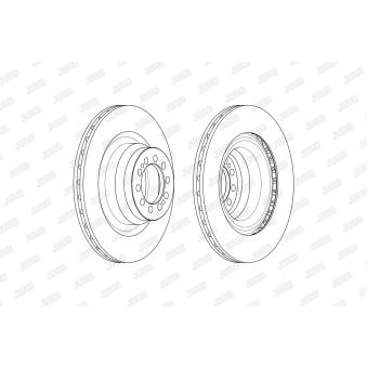 Jeu de 2 disques de frein avant JURID OEM 7420831494