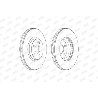 Jeu de 2 disques de frein avant JURID OEM 4474210012