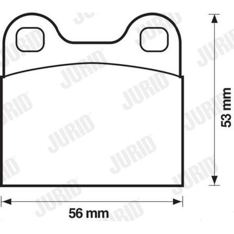 Jeu de 4 plaquettes de frein arrière JURID 571205J - Visuel 1