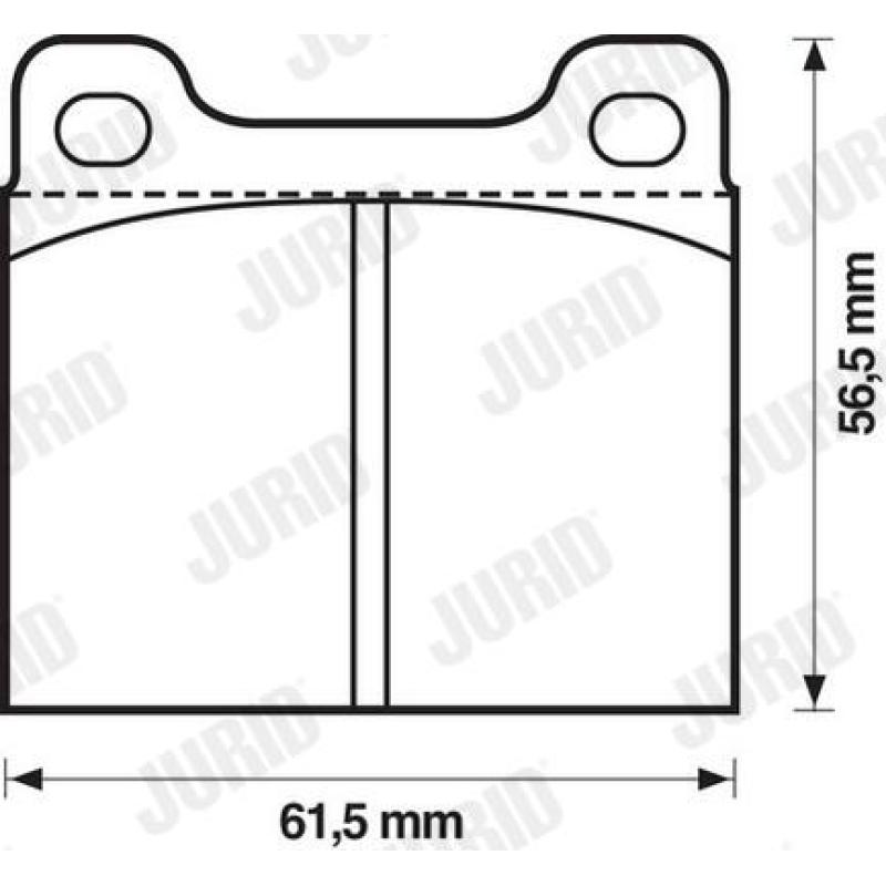 Jeu de 4 plaquettes de frein avant JURID 571279J - Visuel 1