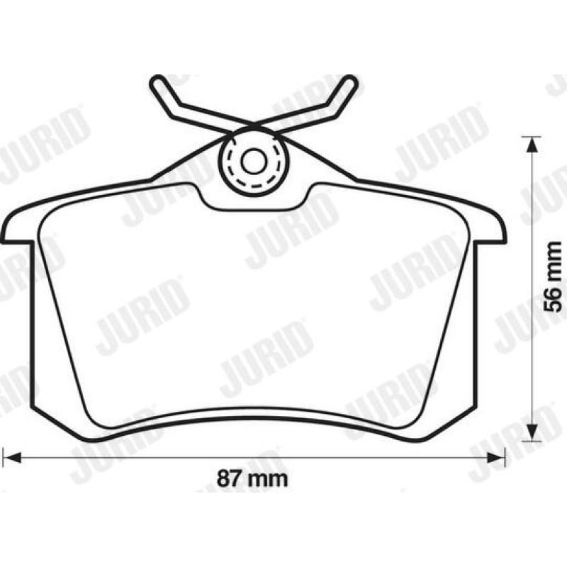 Jeu de 4 plaquettes de frein arrière JURID 571361J - Visuel 1