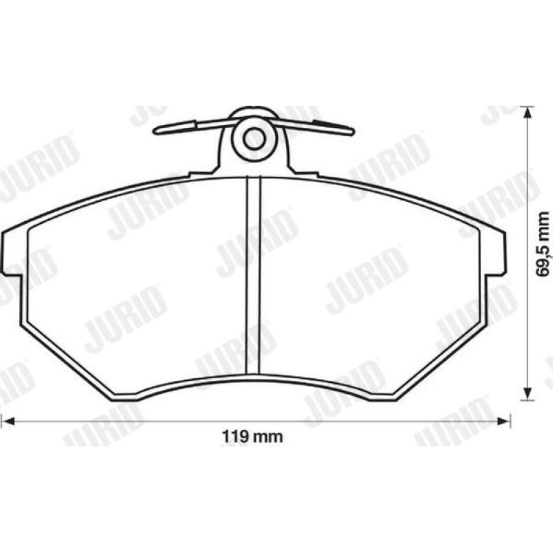 Jeu de 4 plaquettes de frein avant JURID 571376J - Visuel 1