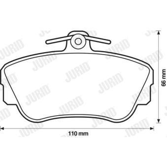 Jeu de 4 plaquettes de frein avant JURID OEM 33447871 Jeu de 4 plaquettes de frein avant JURID OEM 33447871