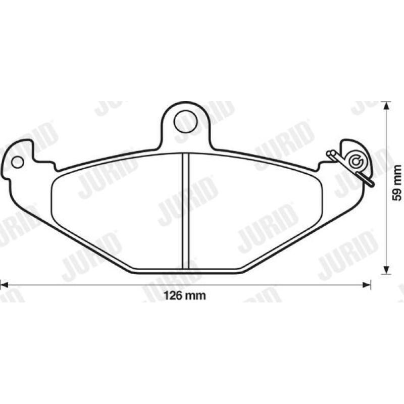 Jeu de 4 plaquettes de frein arrière JURID 571425J - Visuel 1