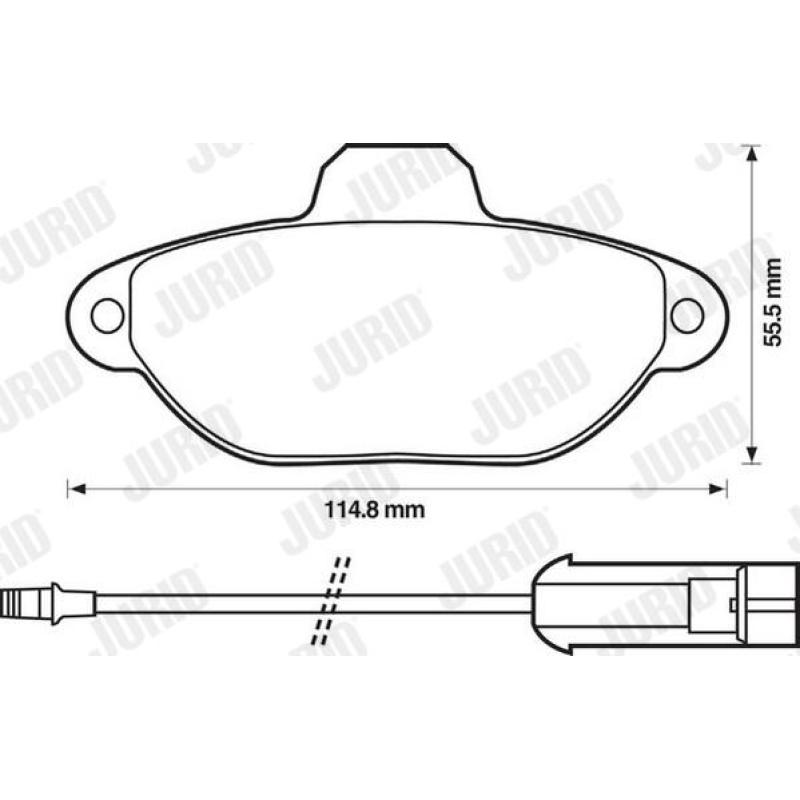 Jeu de 4 plaquettes de frein avant JURID 571523D - Visuel 1