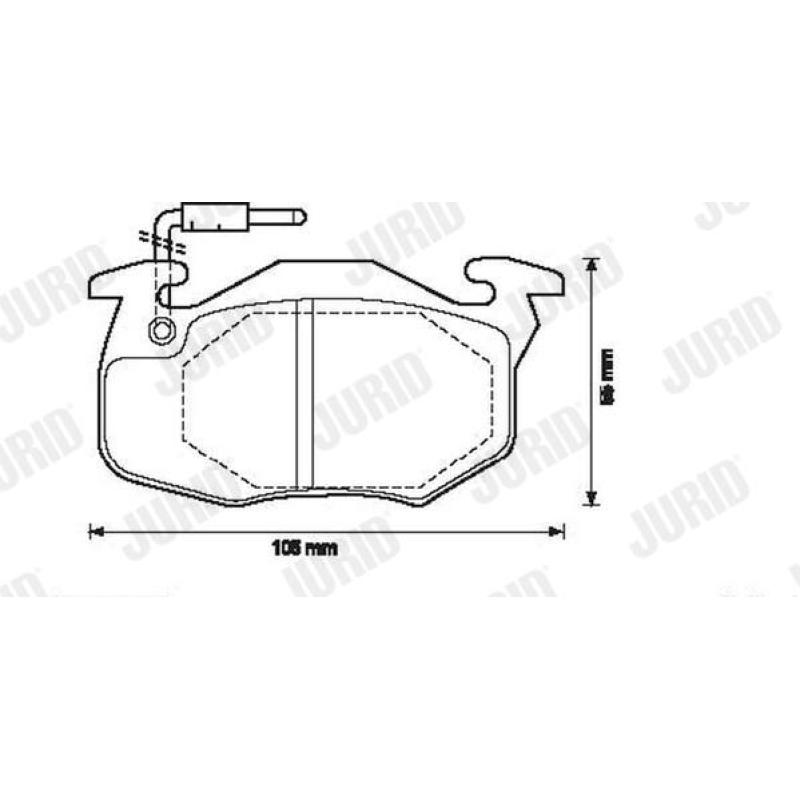 Jeu de 4 plaquettes de frein avant JURID 571524J - Visuel 1