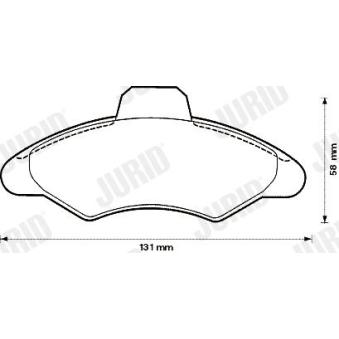 Jeu de 4 plaquettes de frein avant JURID OEM 6500954