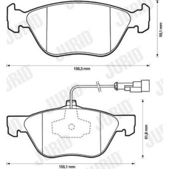 Jeu de 4 plaquettes de frein avant JURID OEM 71713143