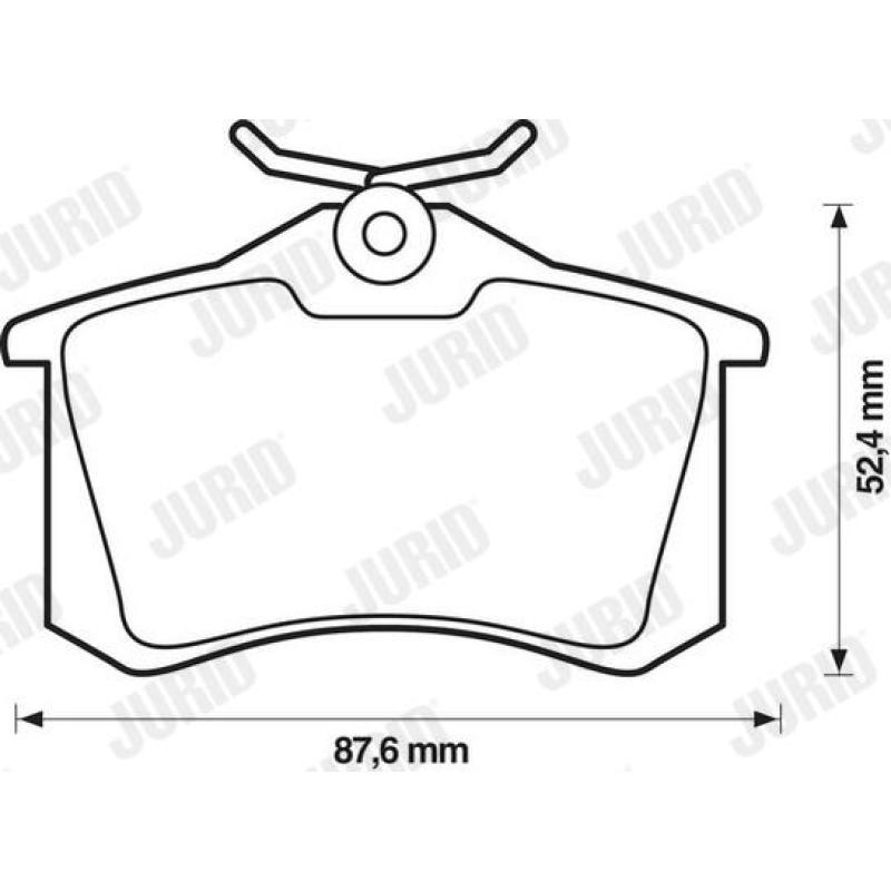 Jeu de 4 plaquettes de frein arrière JURID 571906JC - Visuel 1